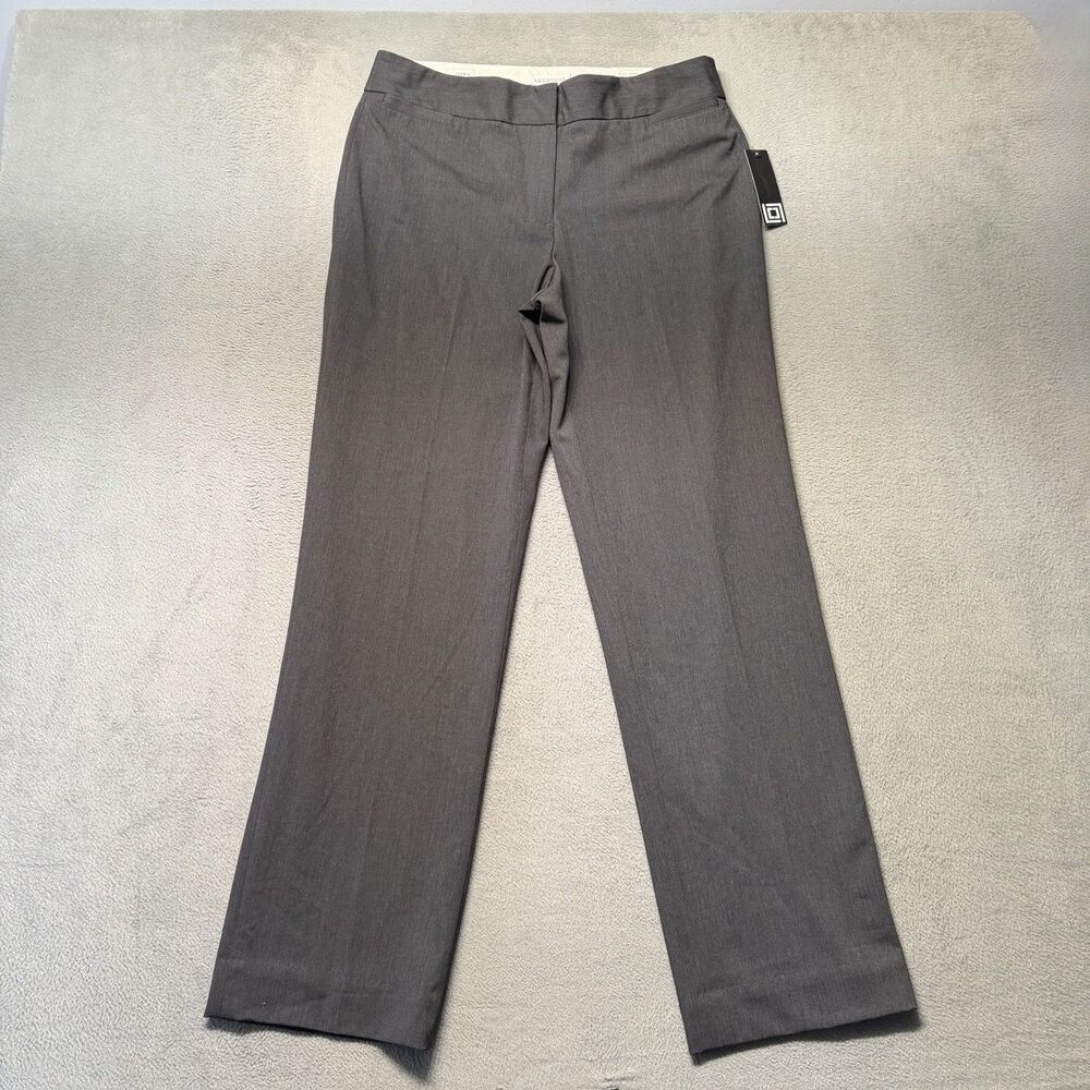 Liz Claiborne Womens 10 Audra Dress Pants Charcoal Heather Straight Leg NWT